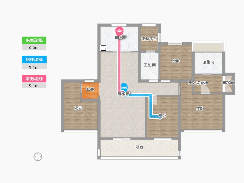 江苏省-苏州市-共耀路68号-114.40-户型库-动静线