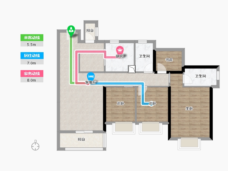 广东省-深圳市-龙光玖悦台-92.53-户型库-动静线