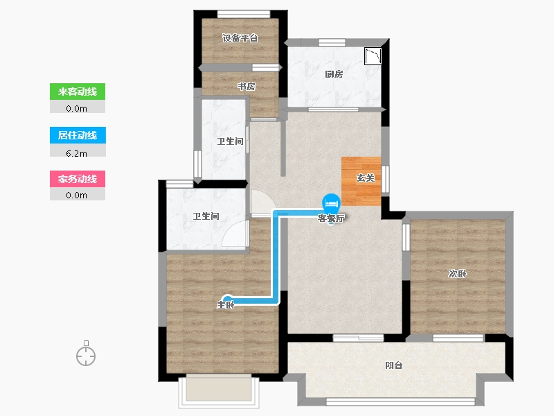 江苏省-苏州市-中南紫云集-84.00-户型库-动静线