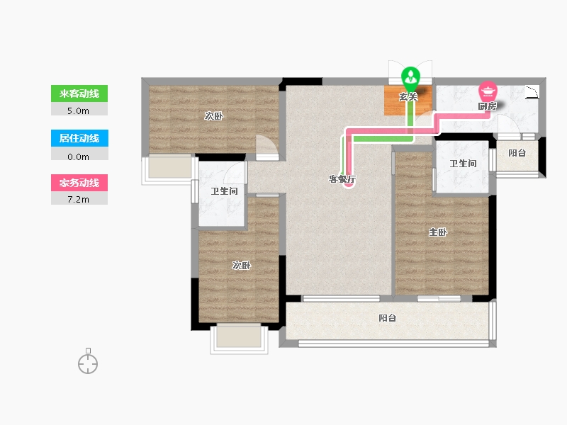 四川省-成都市-卓越云际-89.16-户型库-动静线