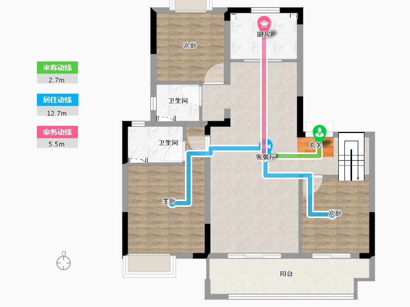 江苏省-常州市-铂悦时代-102.00-户型库-动静线