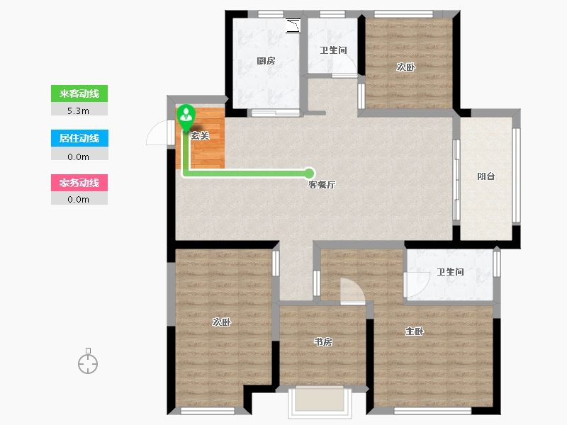 江苏省-苏州市-新希望锦麟府-113.60-户型库-动静线