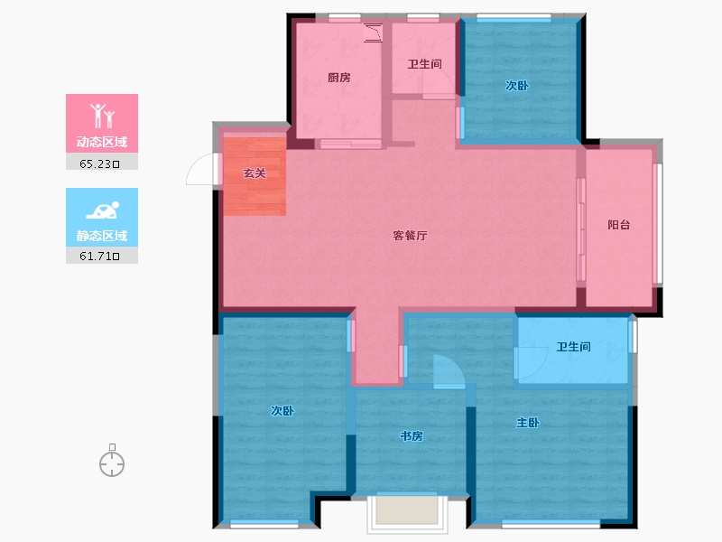 江苏省-苏州市-新希望锦麟府-113.60-户型库-动静分区