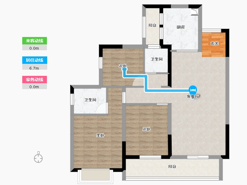 四川省-成都市-卓越云际-92.45-户型库-动静线