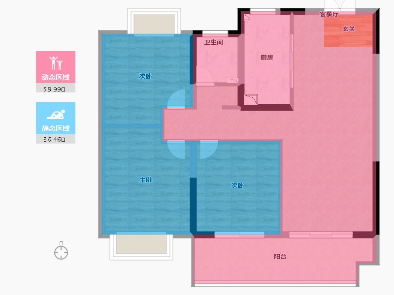 江苏省-常州市-铂悦时代-86.00-户型库-动静分区