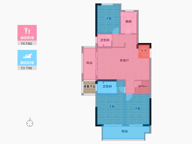 江苏省-常州市-铂悦时代-101.00-户型库-动静分区