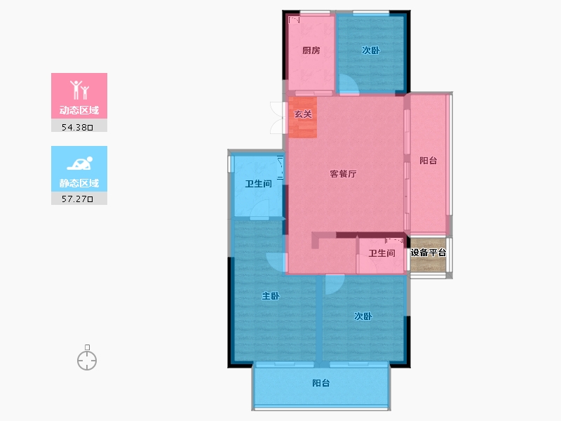 江苏省-常州市-铂悦时代-102.99-户型库-动静分区