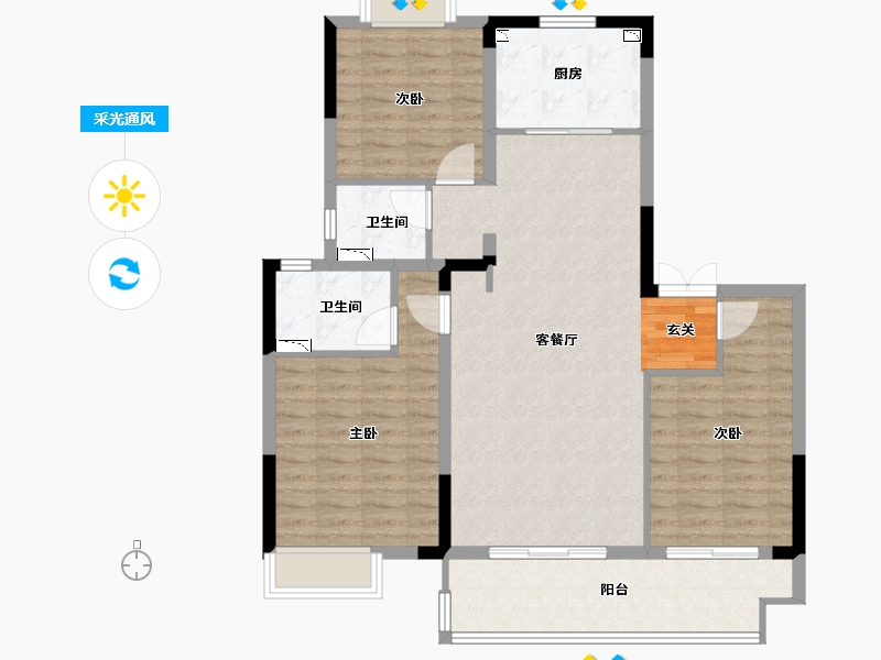 江苏省-常州市-铂悦时代-102.00-户型库-采光通风