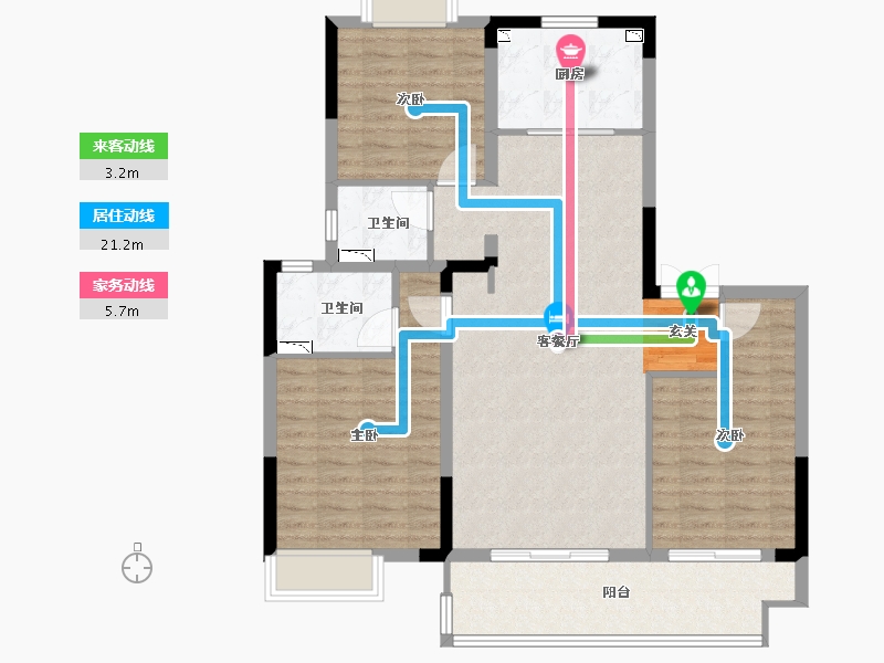 江苏省-常州市-铂悦时代-102.00-户型库-动静线