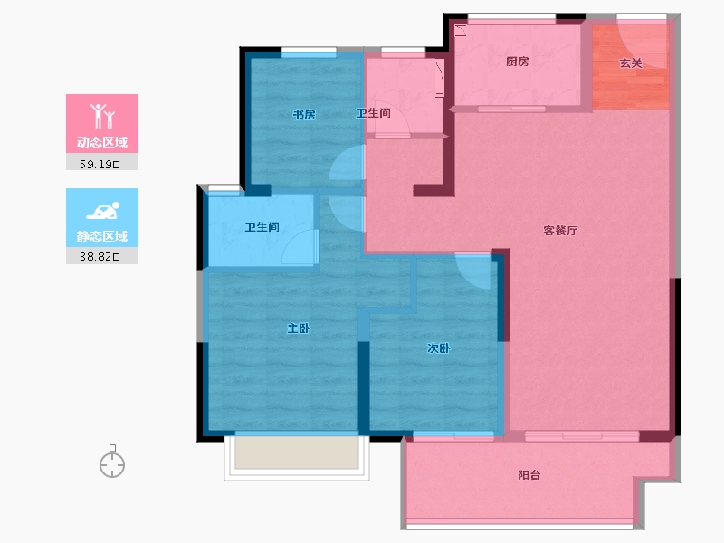 江苏省-常州市-锦艺天章-88.01-户型库-动静分区