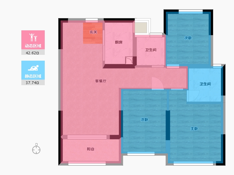 江苏省-苏州市-弘阳上熙名苑-71.20-户型库-动静分区