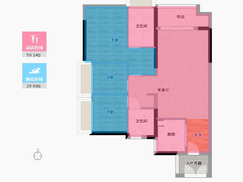 广东省-广州市-大壮名城-71.35-户型库-动静分区