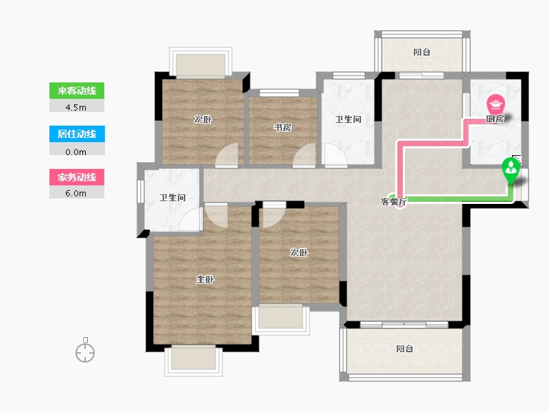 湖北省-宜昌市-东城雅郡-100.15-户型库-动静线