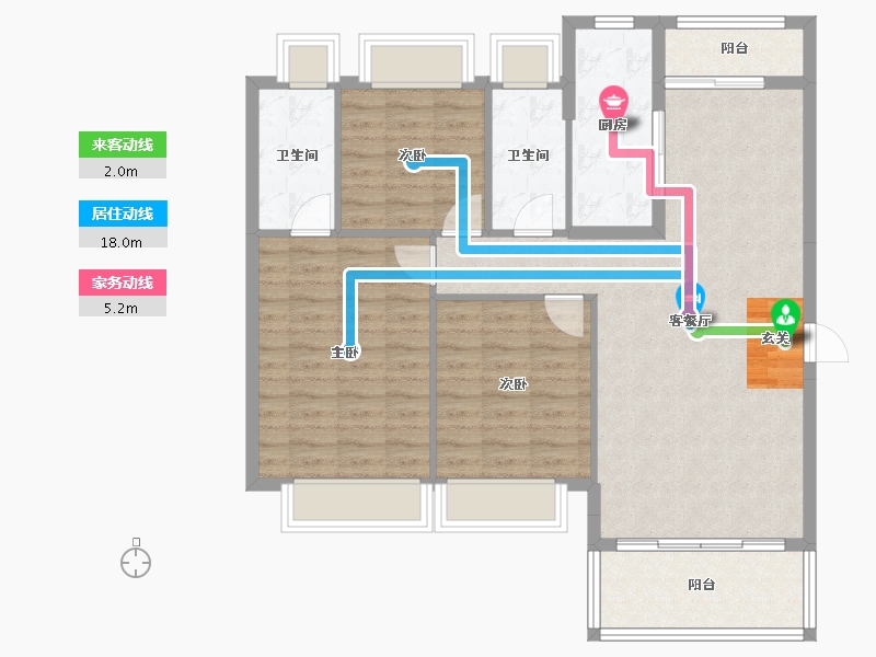 广东省-韶关市-曲江丽景嘉园-98.05-户型库-动静线