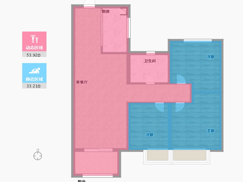 河南省-郑州市-金地滨河风华-77.59-户型库-动静分区