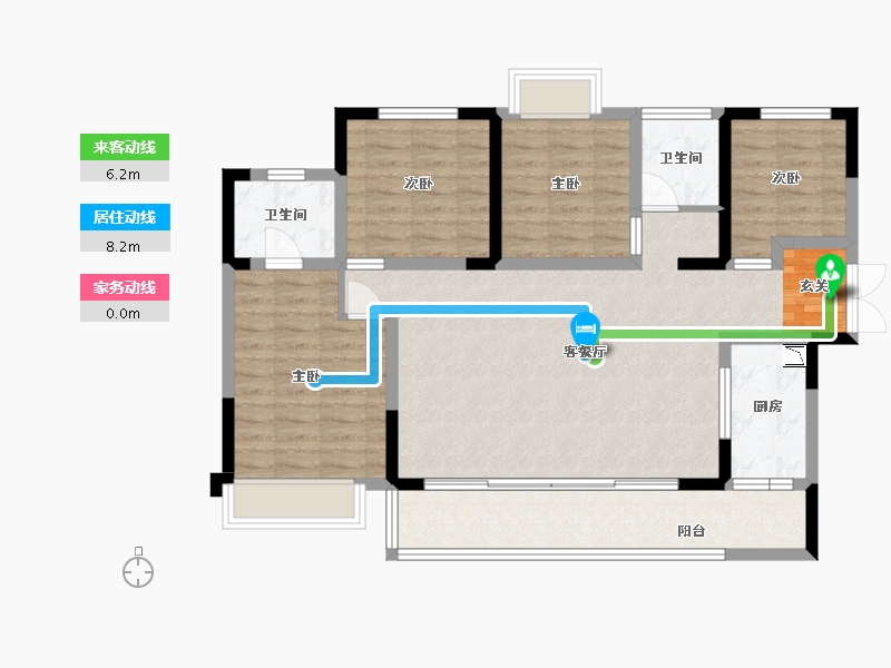 四川省-成都市-万景蓉元-100.19-户型库-动静线