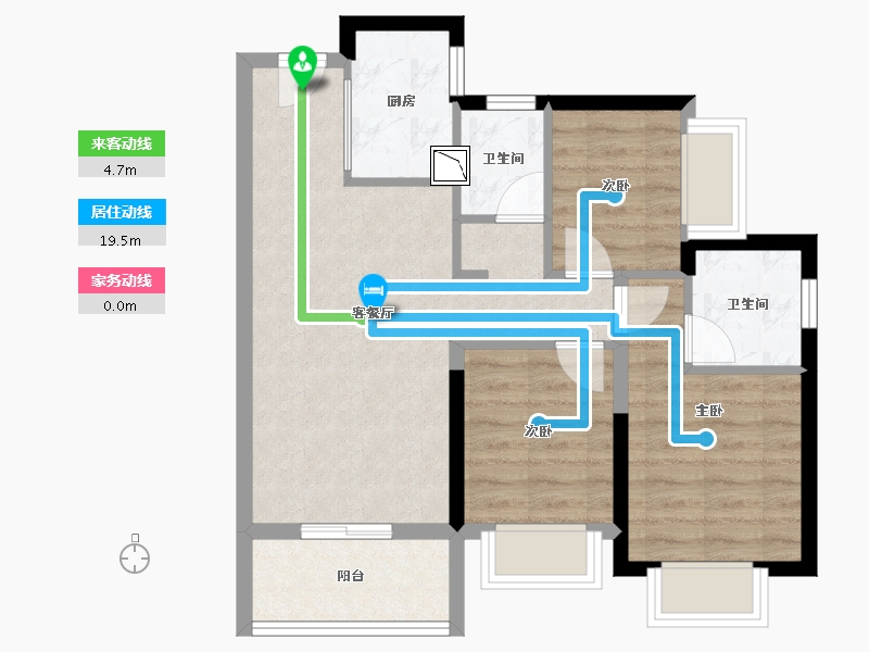 广东省-深圳市-佳兆业樾伴山-63.47-户型库-动静线