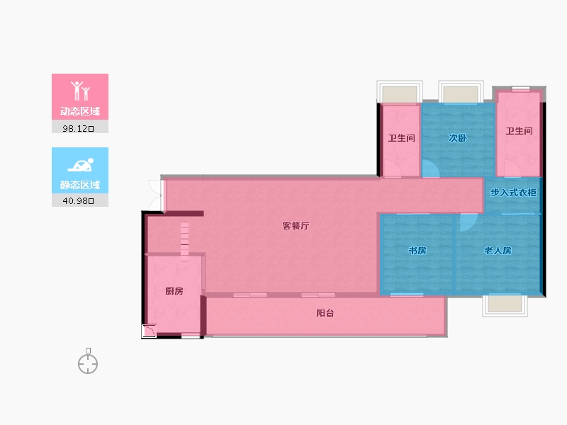 贵州省-贵阳市-华润悦府-127.55-户型库-动静分区