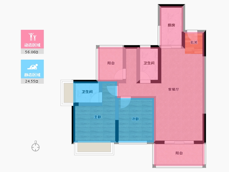 广东省-河源市-河源铭成华府-70.01-户型库-动静分区