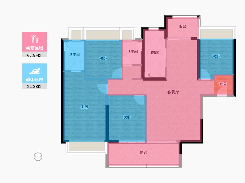 广东省-河源市-时代倾城（河源）-105.45-户型库-动静分区