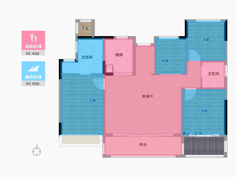 河南省-郑州市-金地滨河风华-122.50-户型库-动静分区