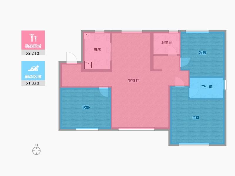 天津-天津市-中海公园城-100.00-户型库-动静分区