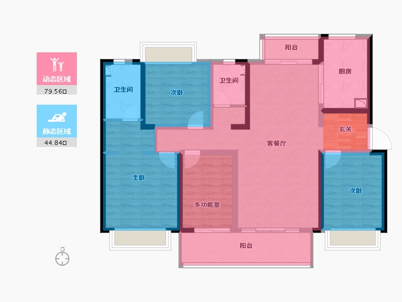 湖南省-长沙市-中国铁建湘语梅溪-110.00-户型库-动静分区