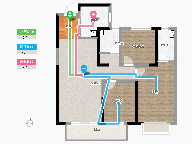 湖南省-长沙市-中国铁建湘语梅溪-87.00-户型库-动静线