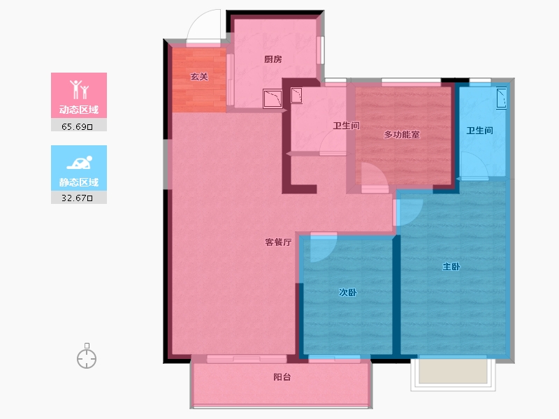 湖南省-长沙市-中国铁建湘语梅溪-87.00-户型库-动静分区