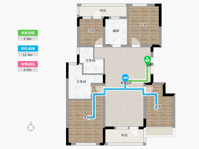 江苏省-无锡市-新力朗诗熙华府-110.40-户型库-动静线