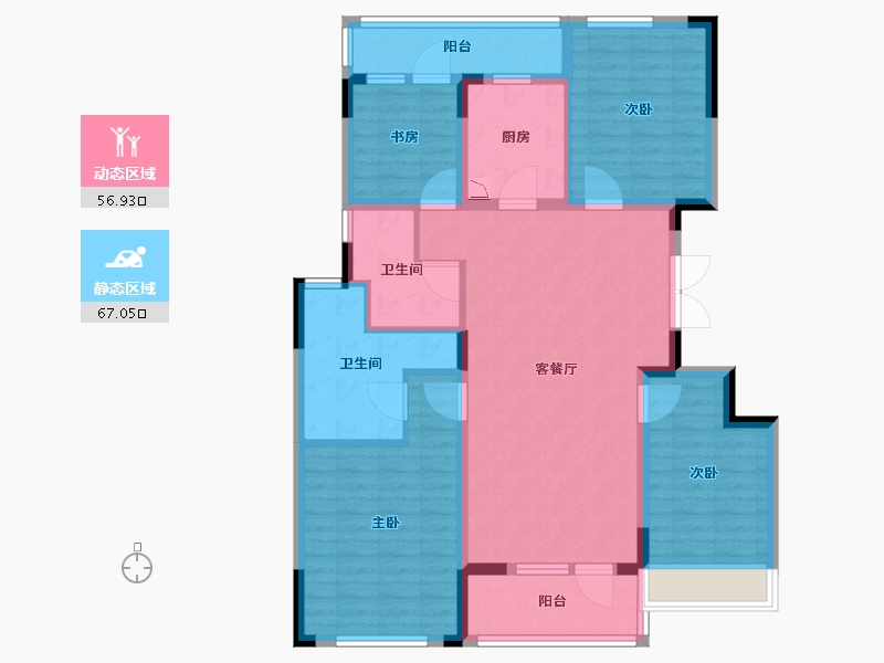 江苏省-无锡市-新力朗诗熙华府-110.40-户型库-动静分区