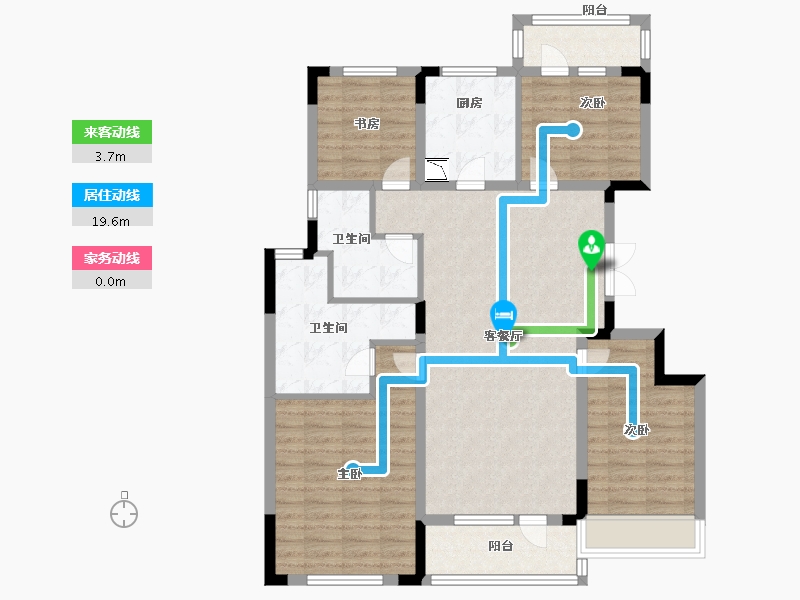 江苏省-无锡市-新力朗诗熙华府-106.39-户型库-动静线