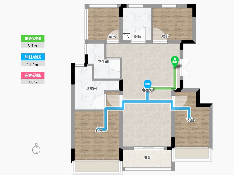 江苏省-无锡市-新力朗诗熙华府-84.00-户型库-动静线