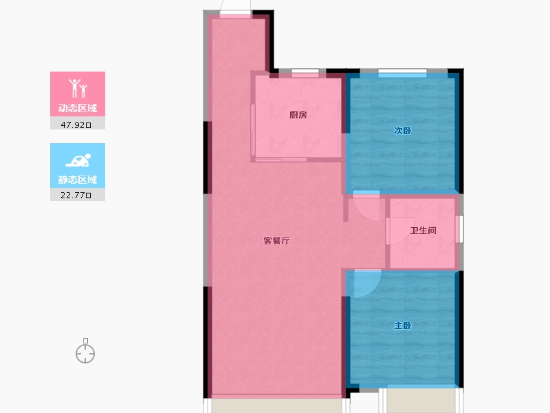 吉林省-长春市-润德锦城-63.60-户型库-动静分区