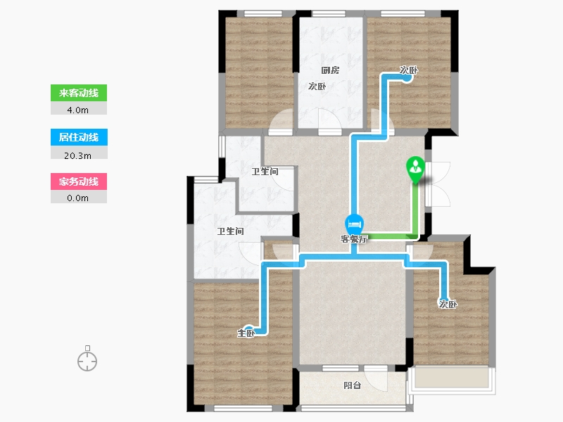 江苏省-无锡市-新力朗诗熙华府-116.80-户型库-动静线