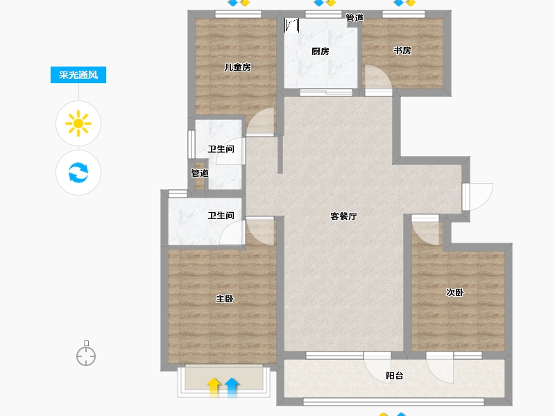 山东省-济南市-中海・天钻-100.01-户型库-采光通风