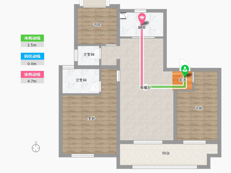 江苏省-苏州市-印江南花园-92.00-户型库-动静线