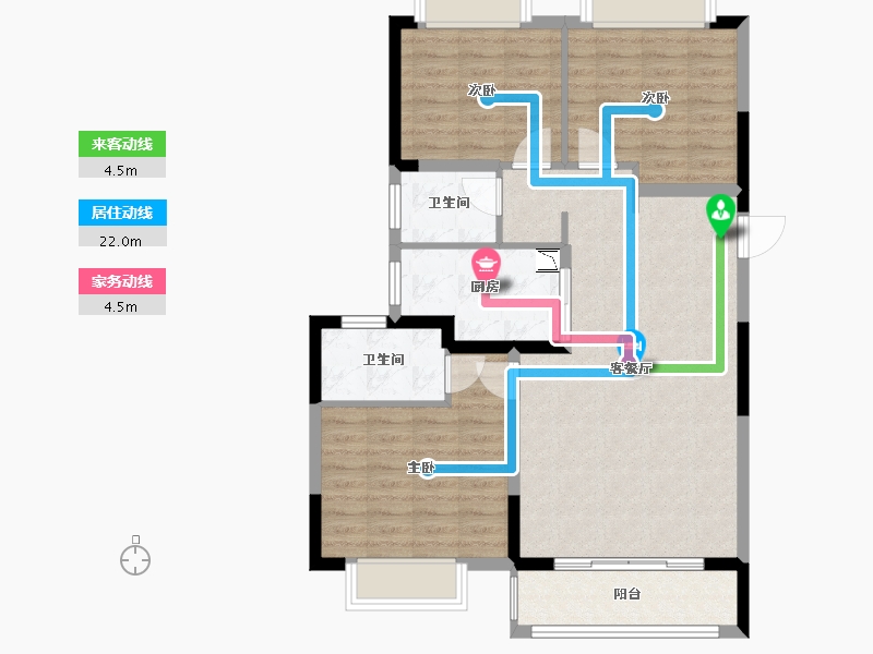 湖北省-黄石市-居然悦隽大都会-88.00-户型库-动静线