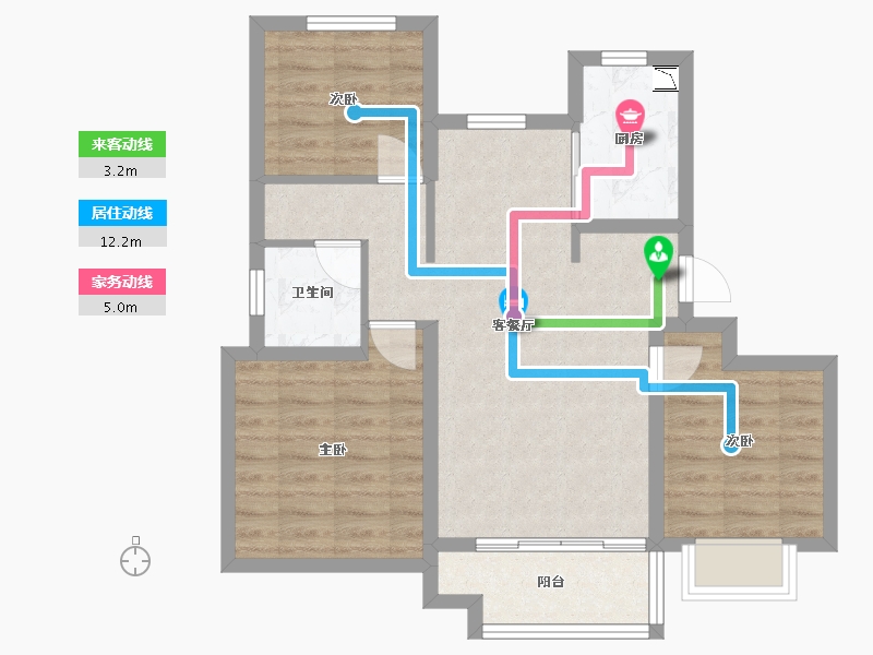 山东省-济南市-海信翰墨府-68.83-户型库-动静线