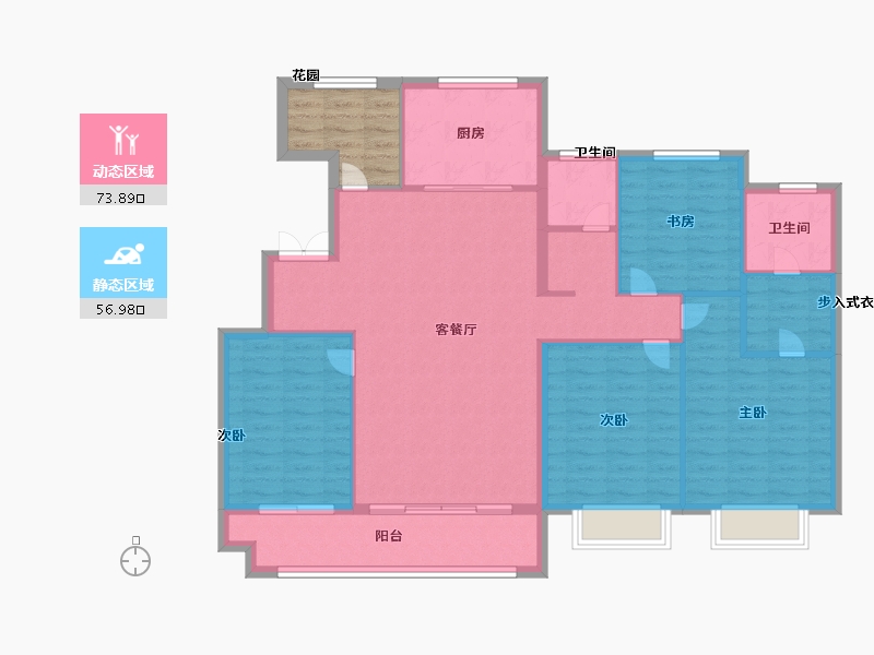 山东省-青岛市-金荷相府-124.99-户型库-动静分区