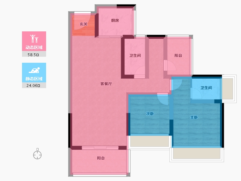 广东省-河源市-河源铭成华府-72.09-户型库-动静分区