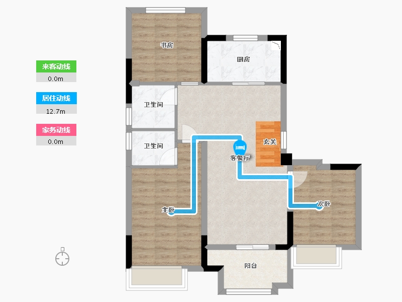 江苏省-苏州市-禹洲嘉誉风华-78.40-户型库-动静线