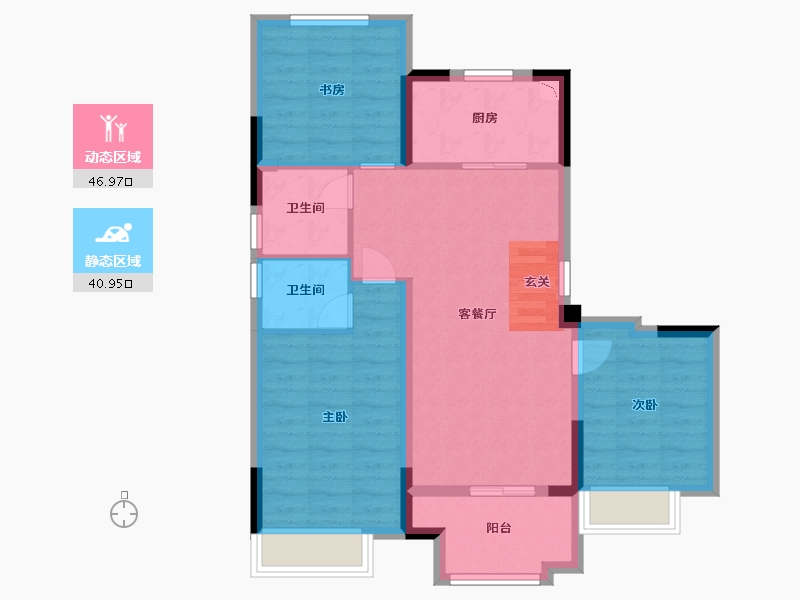 江苏省-苏州市-禹洲嘉誉风华-78.40-户型库-动静分区