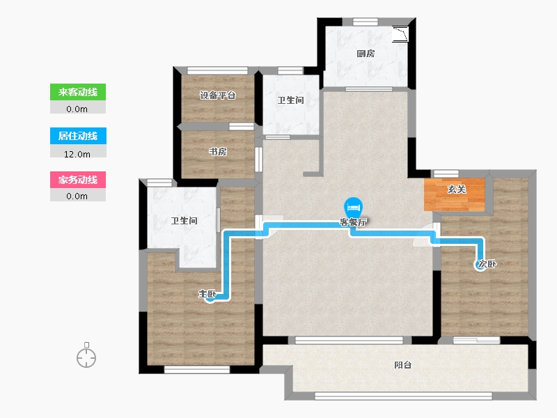 江苏省-苏州市-中南紫云集-97.61-户型库-动静线