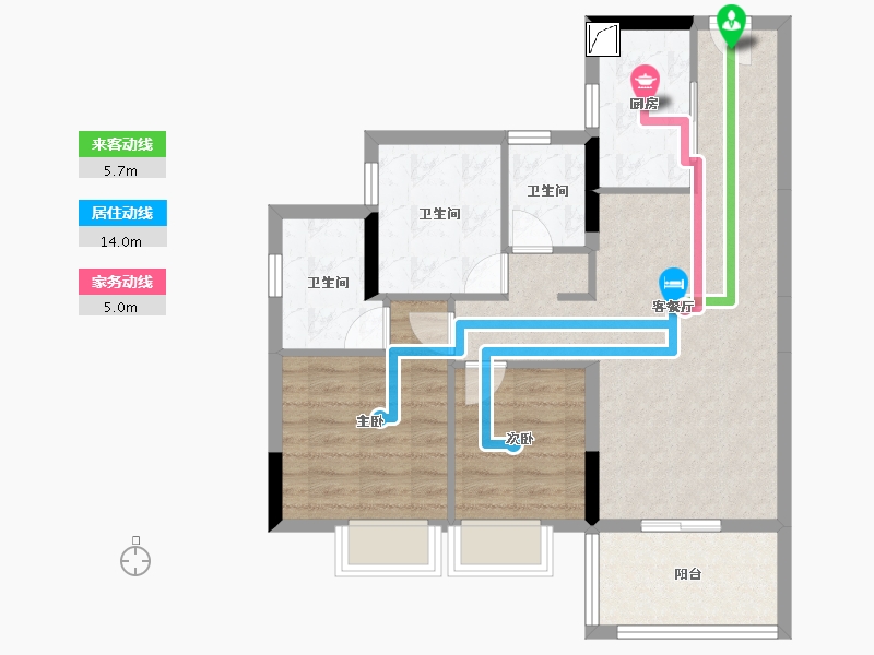 广东省-东莞市-和光尘樾-73.05-户型库-动静线