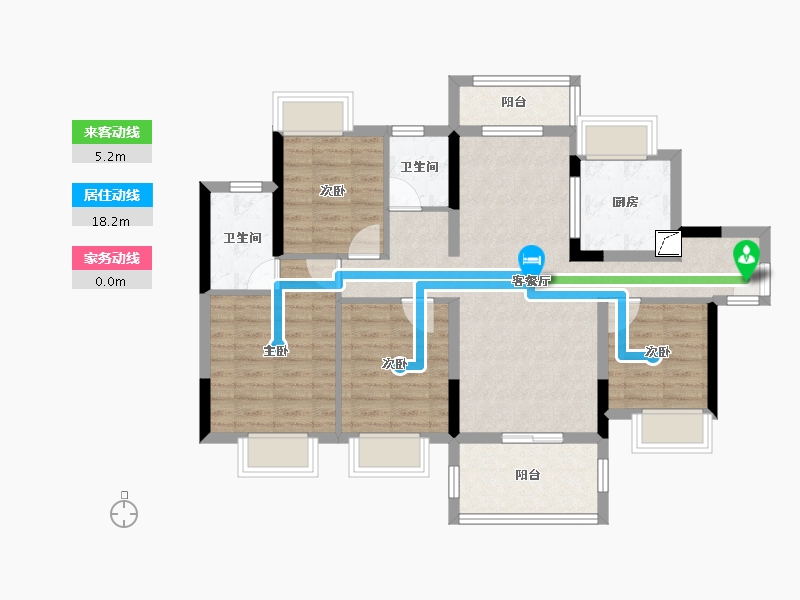 广东省-东莞市-和光尘樾-88.94-户型库-动静线