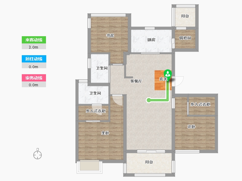 江苏省-苏州市-悦未来朗庭-96.00-户型库-动静线