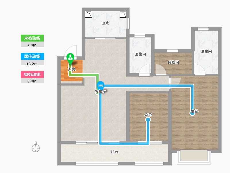 浙江省-绍兴市-天际府-96.79-户型库-动静线