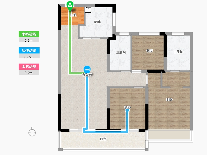 江苏省-苏州市-天鹅港华庭-92.01-户型库-动静线