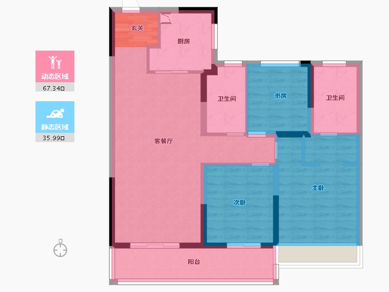 江苏省-苏州市-天鹅港华庭-92.01-户型库-动静分区